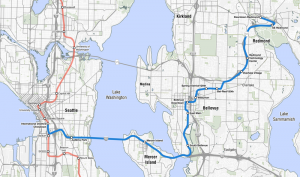 Map of the projected East Link Route - Image Credit: SounderBruce (CC by SA-4.0)